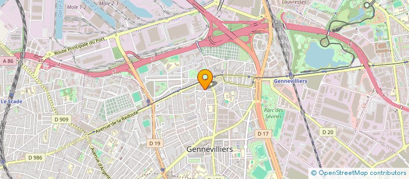 localisation de l'entreprise MADAME DIANE DONGUI à GENNEVILLIERS