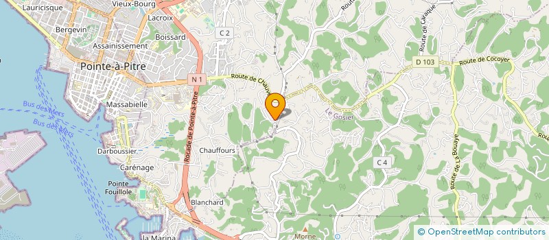 localisation de l'entreprise MADAME DIEUNELIE CHALESTIN  LES ABYMES