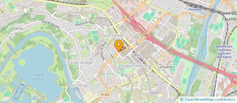 localisation de l'entreprise MADAME DIEUVIT DJENNY NKOMBO NGUIMBI à CERGY