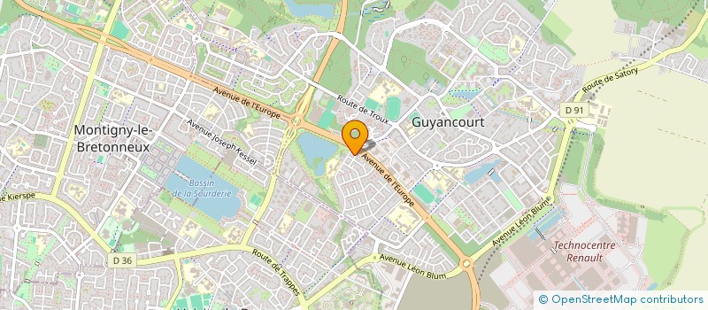 localisation de l'entreprise MADAME DINA HANCCO HERRERA  GUYANCOURT