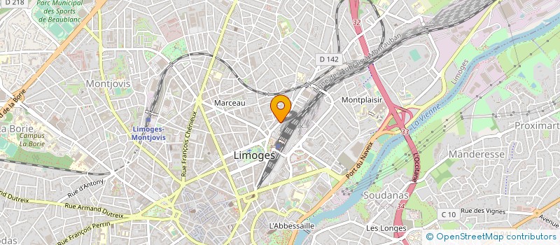 localisation de l'entreprise MADAME DINA MOULAY ALI à LIMOGES
