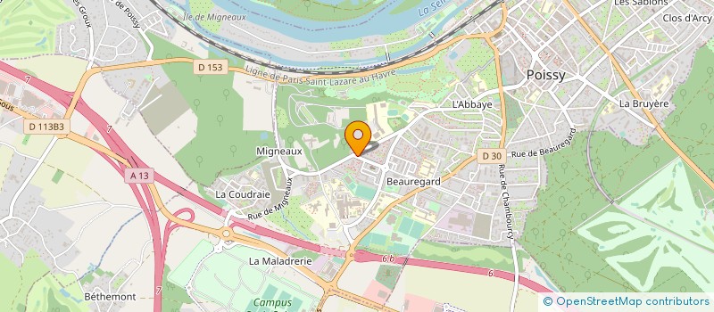 localisation de l'entreprise MADAME DIOUGOUNA SACKO  POISSY