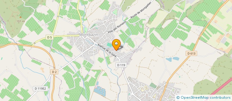 localisation de l'entreprise MADAME DJAMEL BENDJAMA  MONTBAZIN