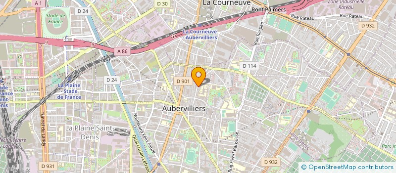 localisation de l'entreprise MADAME DJAMILA AISSAOUI  AUBERVILLIERS