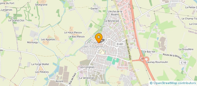 localisation de l'entreprise MADAME DJAMILA ASSANI  LA CHAPELLE-DES-FOUGERETZ