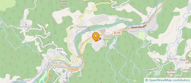 localisation de l'entreprise MADAME DJAOUIDA KACER  AMELIE-LES-BAINS-PALALDA