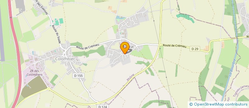 localisation de l'entreprise MADAME DJENNA MAZZARELLA  COLOMBIER-SAUGNIEU