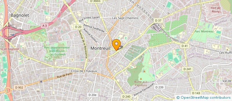 localisation de l'entreprise MADAME DJOUHER MEZAIR  MONTREUIL