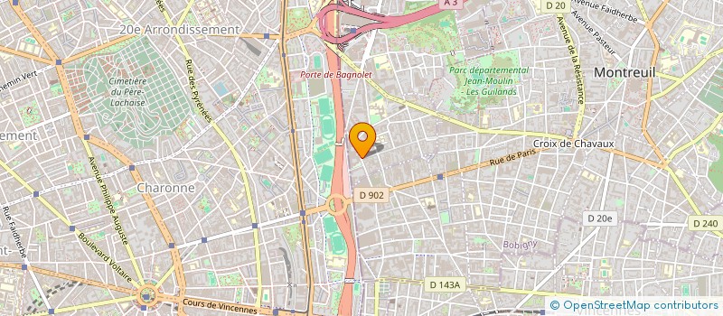 localisation de l'entreprise MADAME DJOUHER SLAIM à BAGNOLET