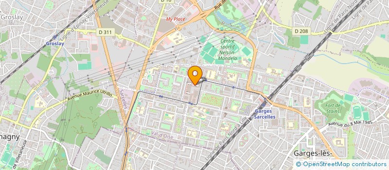 localisation de l'entreprise MADAME DJOUMA SACKO  SARCELLES