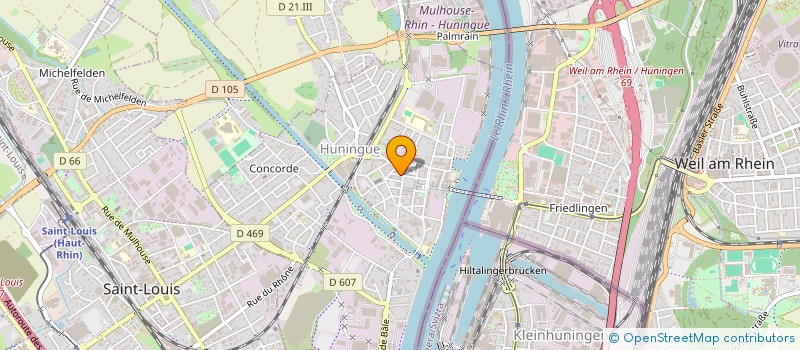 localisation de l'entreprise MADAME DOLORES RODRIGUEZ  HUNINGUE