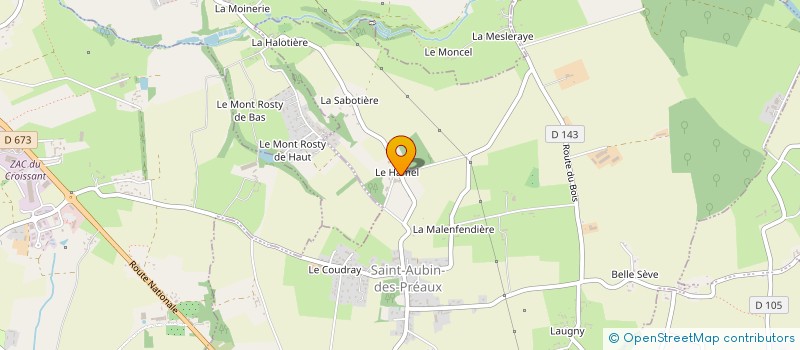 localisation de l'entreprise MADAME DOMINIQUE ARZEL  SAINT-AUBIN-DES-PREAUX