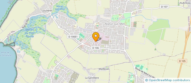 localisation de l'entreprise MADAME DOMINIQUE AUBRON  NIEUL-SUR-MER