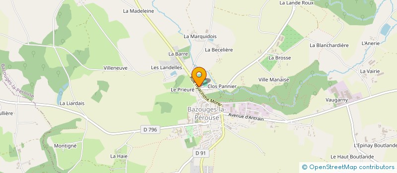 localisation de l'entreprise MADAME DOMINIQUE AUFFRAY  BAZOUGES-LA-PEROUSE