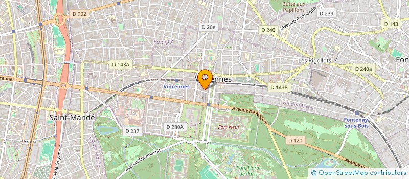 localisation de l'entreprise MADAME DOMINIQUE BARAT à VINCENNES