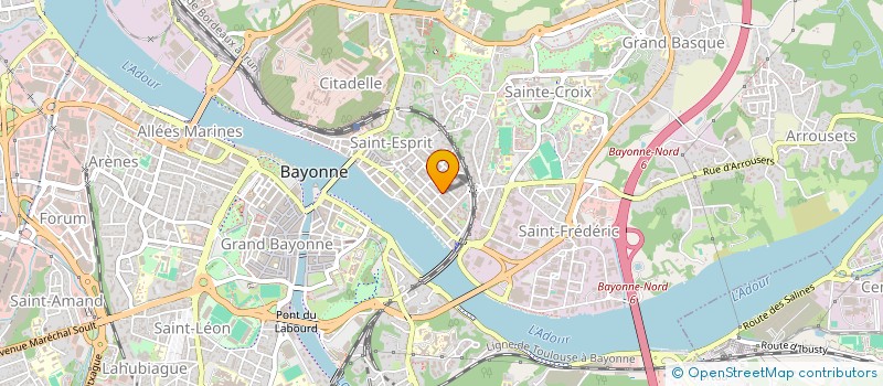 localisation de l'entreprise MADAME DOMINIQUE BARON  BAYONNE