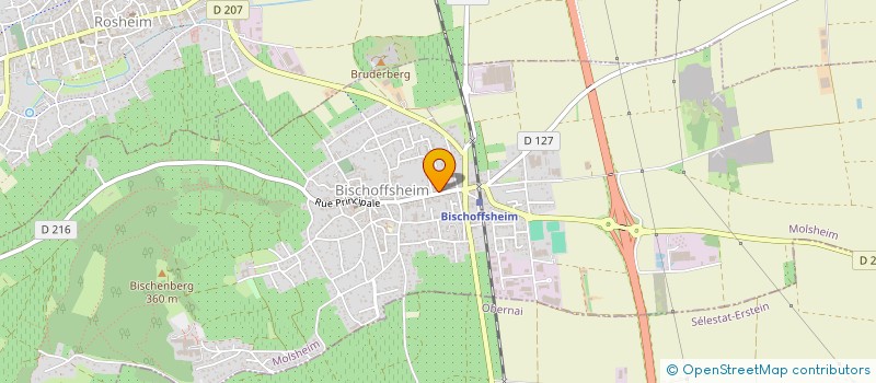 localisation de l'entreprise MADAME DOMINIQUE BENTZ  BISCHOFFSHEIM