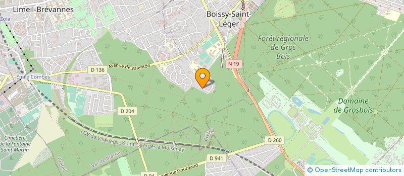 localisation de l'entreprise MADAME DOMINIQUE BERNARD  LIMEIL-BREVANNES