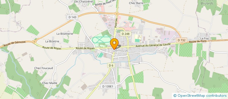localisation de l'entreprise MADAME DOMINIQUE BERTELETTI à GEMOZAC