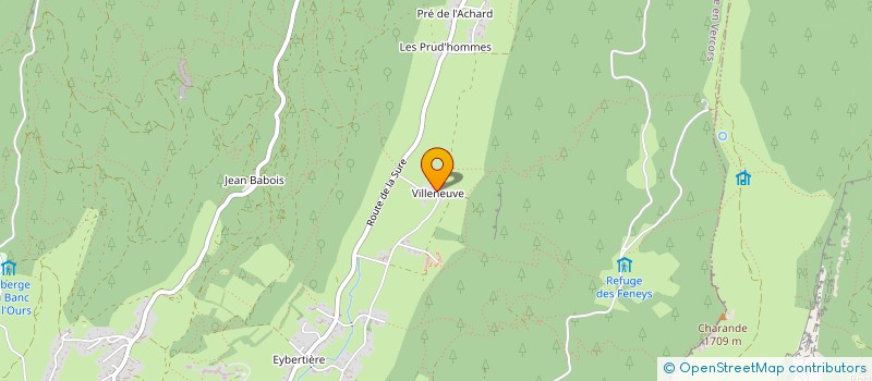 localisation de l'entreprise MADAME DOMINIQUE BONHOMME  AUTRANS-MEAUDRE EN VERCORS