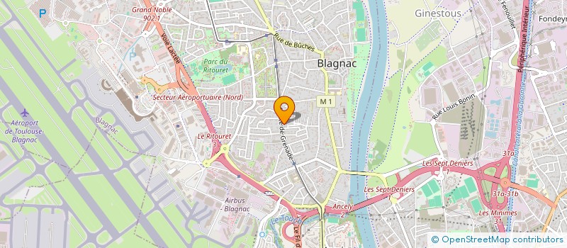 localisation de l'entreprise MADAME DOMINIQUE BOUDET  BLAGNAC