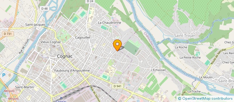 localisation de l'entreprise MADAME DOMINIQUE BOURREAU à COGNAC
