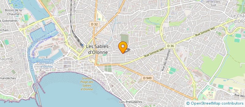 localisation de l'entreprise MADAME DOMINIQUE BRUN à LES SABLES D'OLONNE