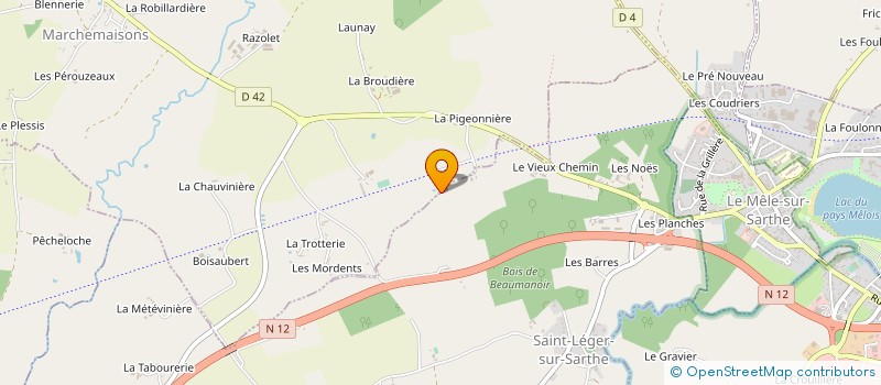 localisation de l'entreprise MADAME DOMINIQUE CAMUS à MARCHEMAISONS