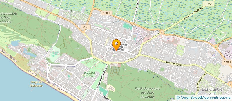 localisation de l'entreprise MADAME DOMINIQUE CHAMOURIN  SAINT-JEAN-DE-MONTS