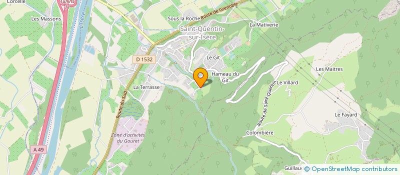 localisation de l'entreprise MADAME DOMINIQUE CHICON  SAINT-QUENTIN-SUR-ISERE