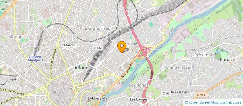 localisation de l'entreprise MADAME DOMINIQUE CLAVAUD à LIMOGES