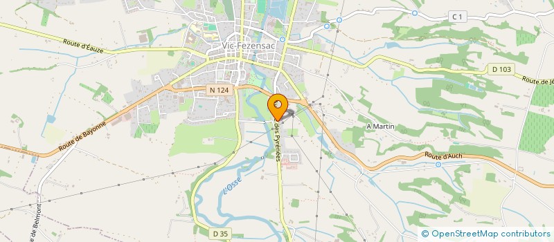 localisation de l'entreprise MADAME DOMINIQUE CORDONNIER  VIC-FEZENSAC