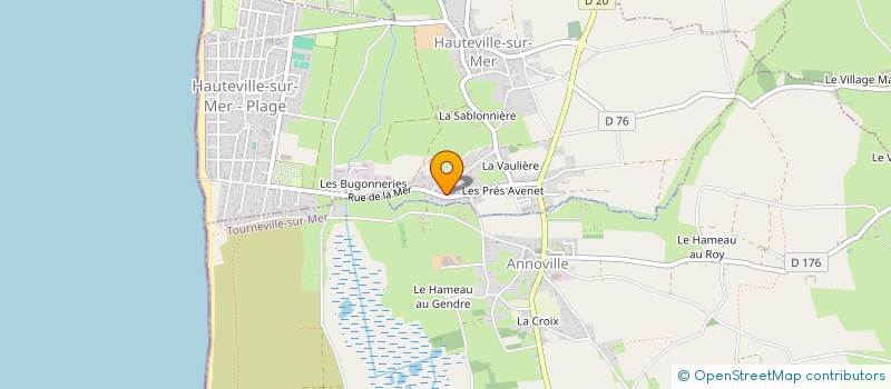 localisation de l'entreprise MADAME DOMINIQUE COUVREUR  HAUTEVILLE-SUR-MER