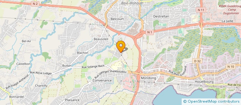 localisation de l'entreprise MADAME DOMINIQUE CRANE  BAIE-MAHAULT