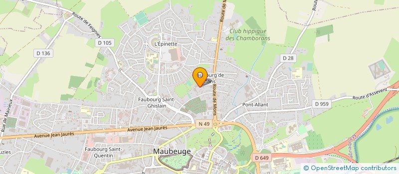 localisation de l'entreprise MADAME DOMINIQUE DE BARBA  MAUBEUGE