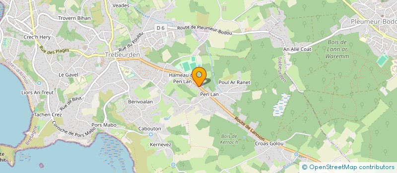 localisation de l'entreprise MADAME DOMINIQUE DE SERRES JUSTINIAC  TREBEURDEN