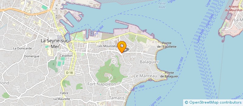 localisation de l'entreprise MADAME DOMINIQUE DEBARD  LA SEYNE-SUR-MER