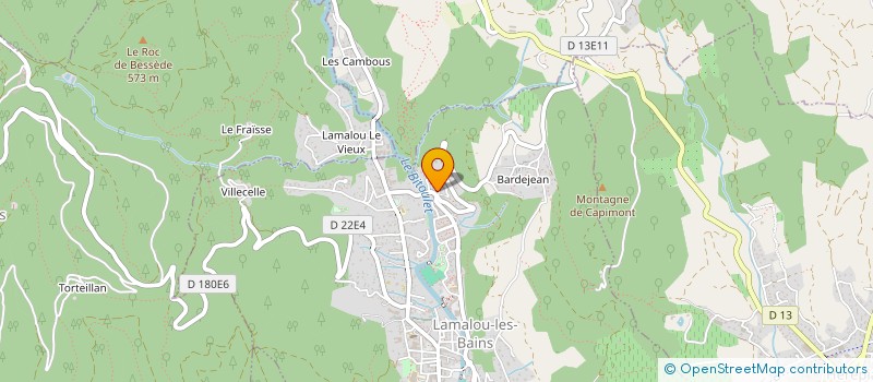 localisation de l'entreprise MADAME DOMINIQUE DEBRUYNE  LAMALOU-LES-BAINS