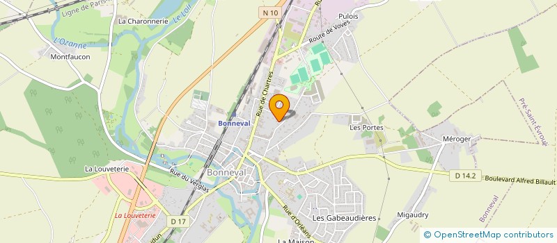 localisation de l'entreprise MADAME DOMINIQUE DELAVEAU à BONNEVAL
