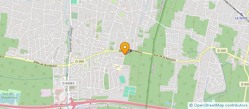 localisation de l'entreprise MADAME DOMINIQUE DELPORTE  GUJAN-MESTRAS