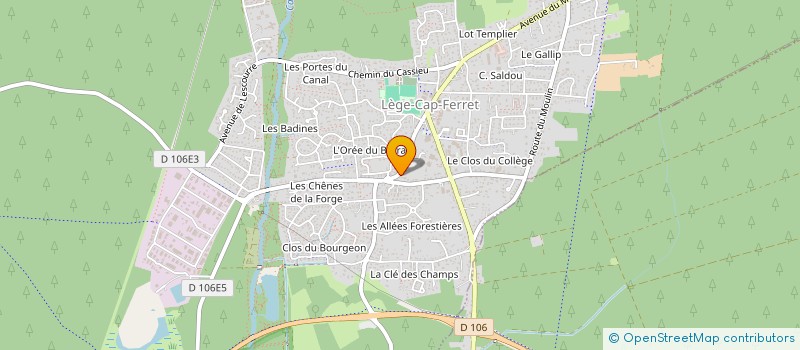 localisation de l'entreprise MADAME DOMINIQUE DENIS  LEGE-CAP-FERRET