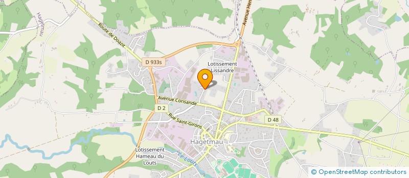 localisation de l'entreprise MADAME DOMINIQUE DESSUILLE  HAGETMAU