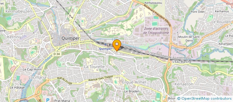 localisation de l'entreprise MADAME DOMINIQUE DOARE  QUIMPER