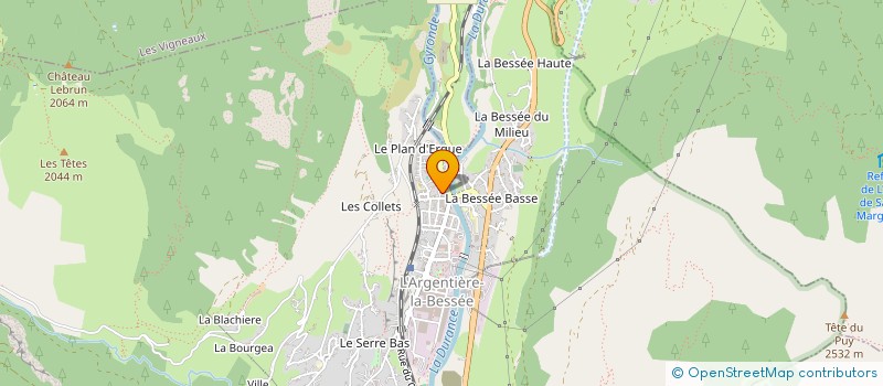 localisation de l'entreprise MADAME DOMINIQUE DOMEYNE  L'ARGENTIERE-LA-BESSEE