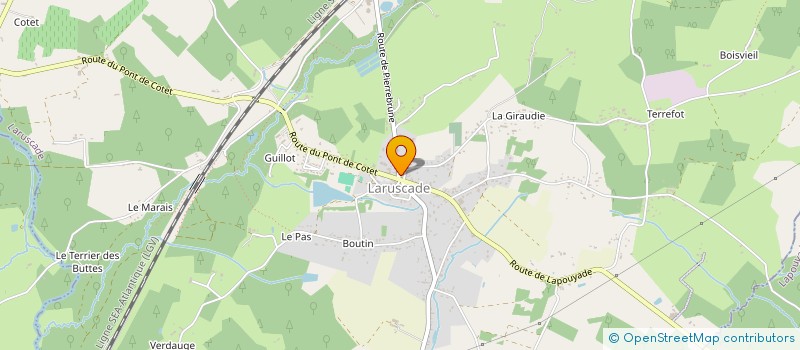 localisation de l'entreprise MADAME DOMINIQUE DORISE  LARUSCADE