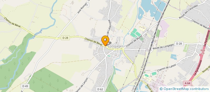 localisation de l'entreprise MADAME DOMINIQUE DRILLAT  LONGAGES