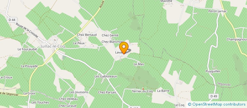 localisation de l'entreprise MADAME DOMINIQUE DURAND à JUILLAC-LE-COQ