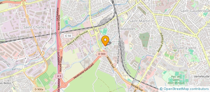 localisation de l'entreprise MADAME DOMINIQUE FAYOLLE  PERPIGNAN