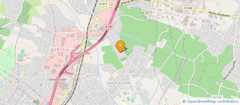 localisation de l'entreprise MADAME DOMINIQUE FERNANDEZ  SAINTE-EULALIE