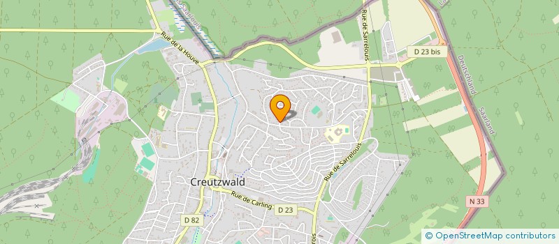 localisation de l'entreprise MADAME DOMINIQUE GASSER  CREUTZWALD